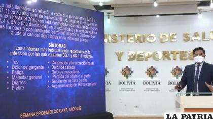 Ministro de Salud y Deportes, Jeyson Auza /Ministerio de Salud