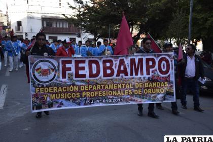 La Fedbampo, amenizando la fiesta de los orureños
