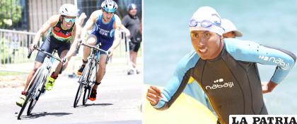 Al boliviano Leaño el tiempo solo le alcanzó para participar en ciclismo y natación /Walt Challap