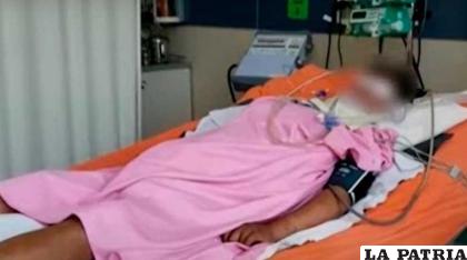 Ubaldina fue internada en el hospital Materno Infantil Germán Urquidi de Cochabamba donde permaneció en coma /Felcv