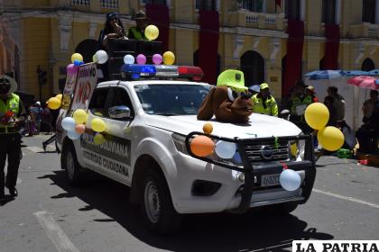 La Policía hizo el recorrido para concientizar sobre el consumo del alcohol responsable 