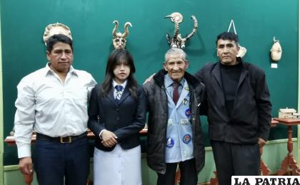 Wilson, Dana, Natalio y Ramiro en su exposición en familia /LA PATRIA
