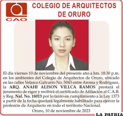 RQ. ANAHI ALISON VILLCA RAMOS