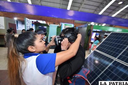La cámara 360 permite a los visitantes a adentrarse virtualmente en la planta fotovoltaica /LA PATRIA 