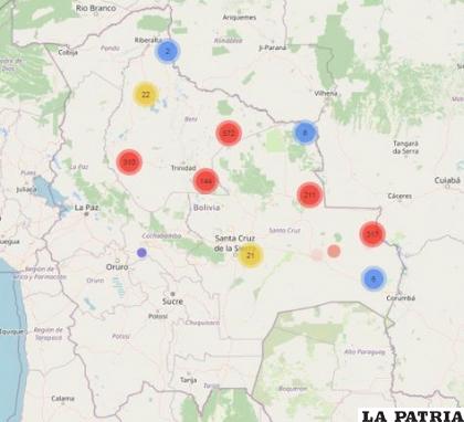 En tiempo real, permite identificar focos de calor en el país / Captura MMAA
