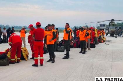 Ayuda humanitaria llega a Trinidad para apoyar a bomberos forestales en zona crítica del Tipnis /RRSS