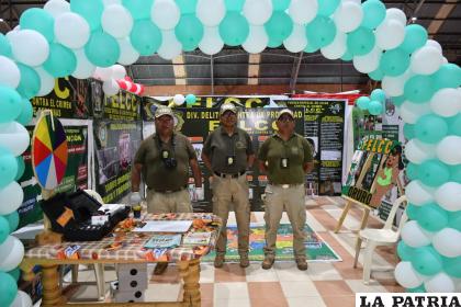 El stand de la Felcc /LA PATRIA
