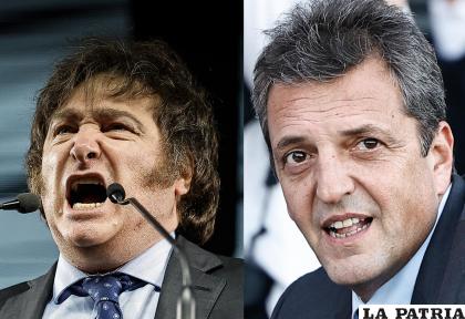 El libertario Javier Milei y el oficialista Sergio Massa /EFE Archivo
