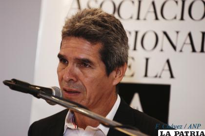 El periodista de investigación del diario El Deber, Guider Arancibia /Franz Chávez - ANP
