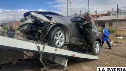 El motorizado tuvo que ser remolcado /LA PATRIA