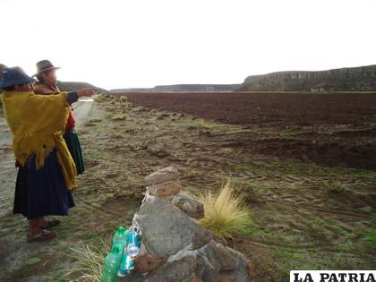 Uno de los sectores de Oruro de la franja limítrofe al que ingresaron comunarios potosinos