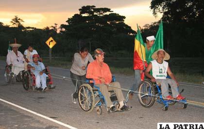 Beni, Santa Cruz, Cochabamba, Oruro y La Paz serán los departamentos que recorran los discapacitados
