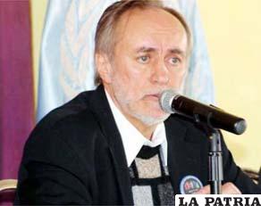 Representante del Alto Comisionado para los Derechos Humanos de la ONU, Dennis Racicot