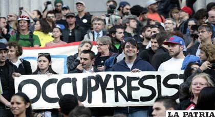 Una cifra superior al millar de estadounidenses se manifestaron en Nueva York