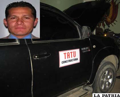 Gamboa y el vehículo que se le secuestró