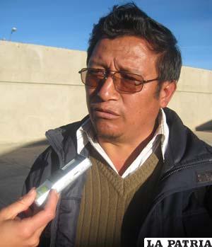 Marcelino Arancibia, ejecutivo de la Federación de Gremiales Oruro
