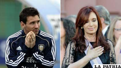 Messi brinda su apoyó a Fernández