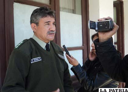 Coronel Rubén Zegada, director de la Felcc