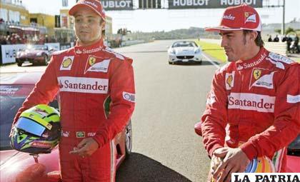 Fernando Alonso y Felipe Massa, pilotos de Fórmula Uno