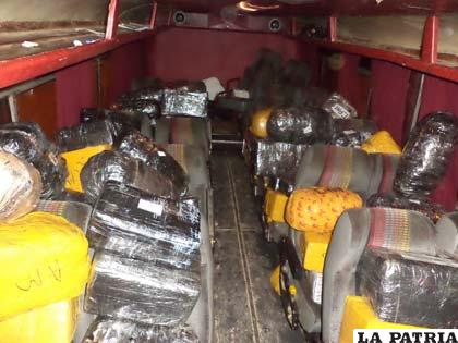 Los paquetes estaban bien envueltos y ocultos