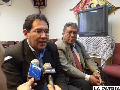 El fiscal general Guerrero junto al fiscal departamental Terán