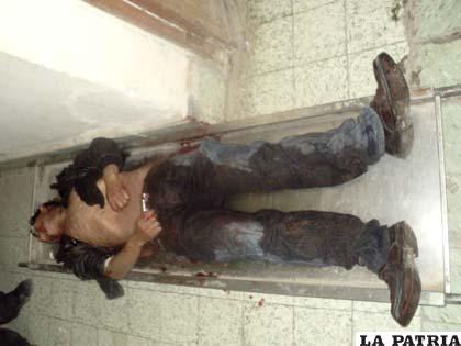 El cuerpo sin vidas fue depositado en la morgue del Hospital General