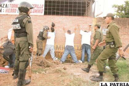 Una pandilla que cayó en manos de la Policía en Santa Cruz