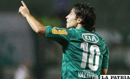Jorge Valdivia jugador del Palmeiras brasileño