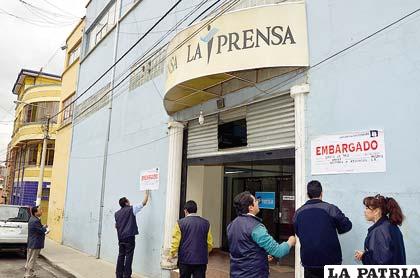 Embargo de instalaciones de La Prensa