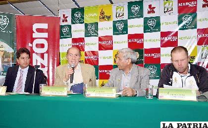 Durante la conferencia de prensa de los ejecutivos de Odesur