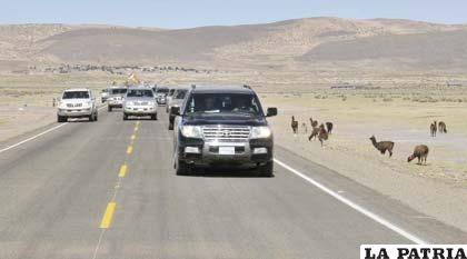Uno de los tramos del Circuito Lago Poopó