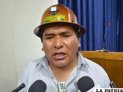 Agustín Choque, presidente de Fedecomin
