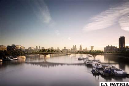 Londres quiere ganar espacio al Támesis con un jardín sobre el agua