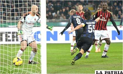 Rodrigo Palacio anota el gol del 
Inter de Milán