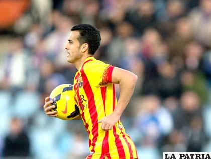 Pedro fue autor de tres goles ayer ante el Getafe donde Barcelona venció 5-2 en condición de visitante
