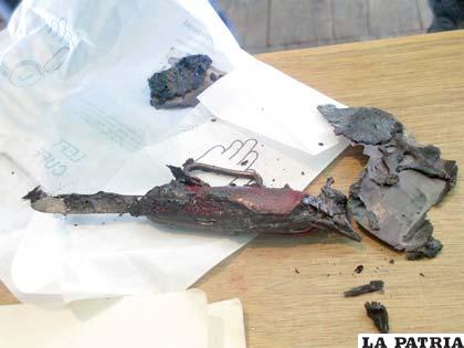 El arma que se encontró junto al cadáver del súbdito chino en Huayllas