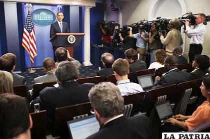Barack Obama, presidente de Estados Unidos, en conferencia de prensa