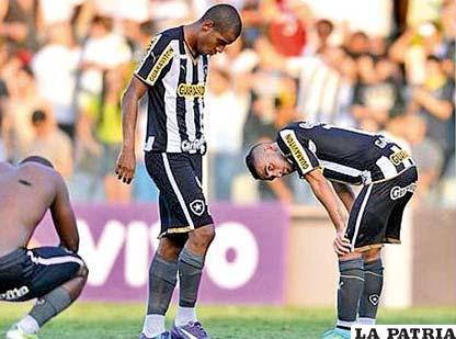 La tristeza de los jugadores de Botafogo por el descenso