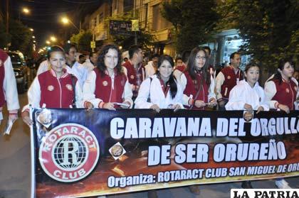 Caravana del Orgullo de ser Orureño, una de las principales actividades del Rotaract “San Miguel”