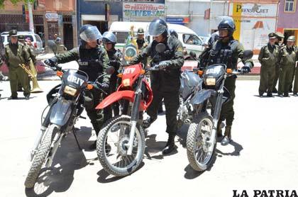 El personal del Grupo de Reacción Inmediata contra la Violencia (GRIV)