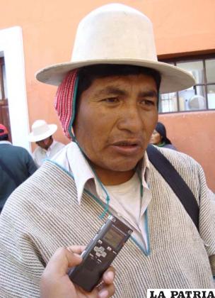 El candidato de Chipaya, Elías Paredes Mamani