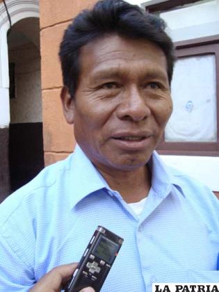 El presidente de APU, Fulgencio Choque Cahuana