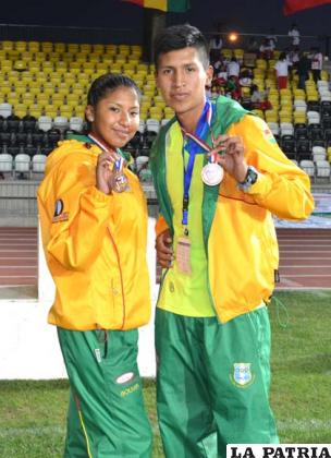 Condori y Pérez en atletismo