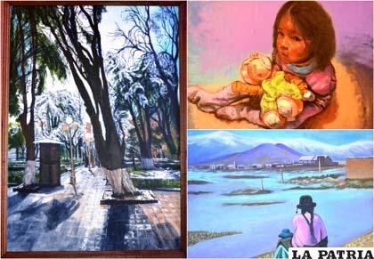 Obras de la exposición de Jaqueline García y Fernando Cayola