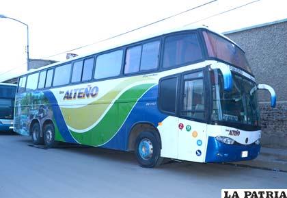 El bus alteño transportaba el material explosivo