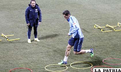 Torres entrena bajo las órdenes de Ortega
