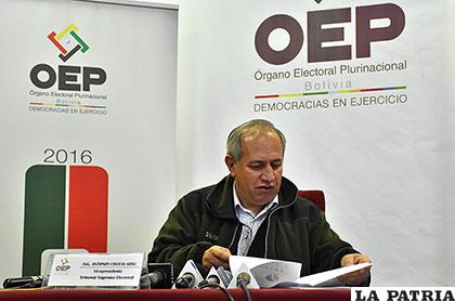 El vicepresidente del Tribunal Electoral Antonio Costas, informa sobre el empadronamiento /APG