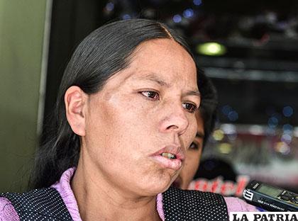 Lucia Mamani, esposa de Damián Condori, ingresará en huelga de hambre, si no lo dejan libre /APG