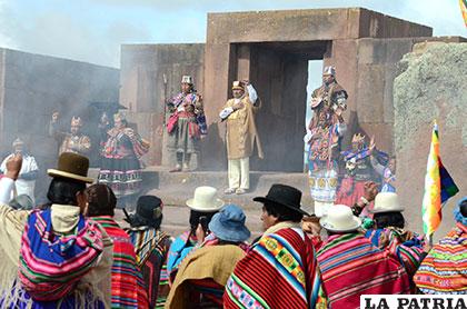 Posesión del Presidente Evo Morales en Tiahuanaco /ABI