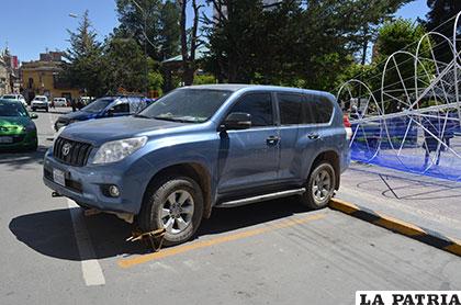 Similar situación pasó con el vehículo de la Asamblea Legislativa Departamental de Oruro